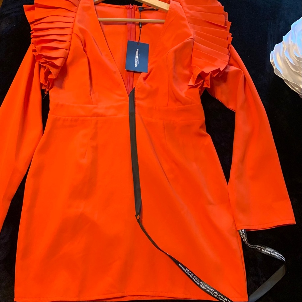 Pretty Little Thing Tangerine Dress, Never Worn